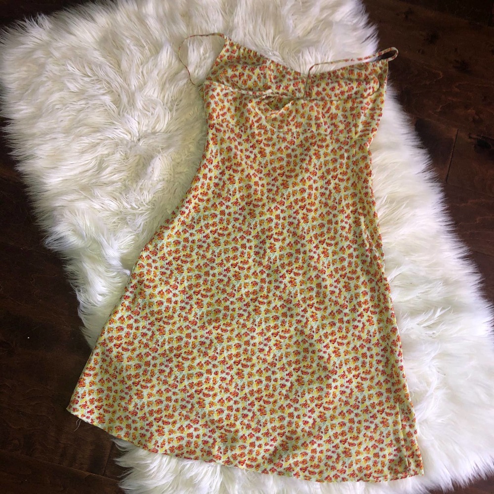 vintage express floral slip dress 5/6 - Picture 2 of 3